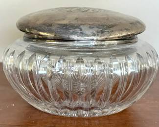 Silver Crystal Dresser Jar