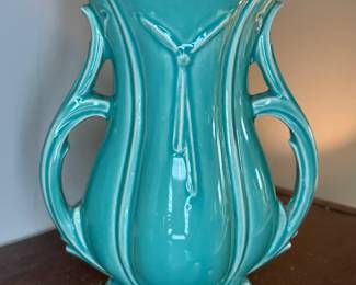 8 Inch McCoy Art Deco DoubleHandled Vase