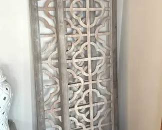 Pair of Decorative Open Work Wood Panels
