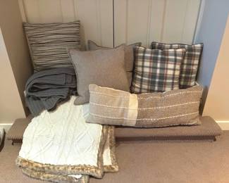 Neutral Decorative Pillows And Throw Blankets