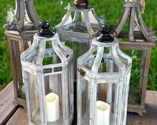 Wood Metal Decorative Lanterns.