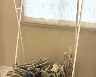 Clothing Rack And Flocked Hangers