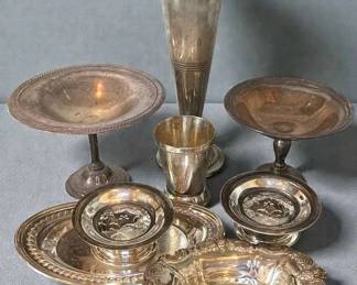 Silver Trumpet Vase Other Pieces