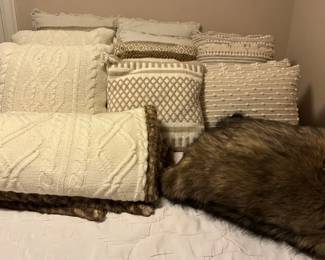 Taupe And Cream Throw Pillows