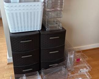 Get Organized Drawers And Clear Bins