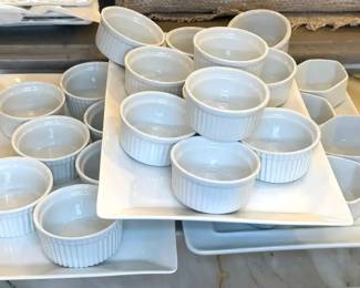 Ceramic Ramikens Serving Trays