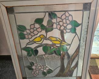 Stained glass insert for a window. $60