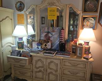 The lamps on this dresser have already been sold