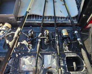 Set a four rods and reels $80 for the set