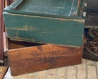Old wood boxes 