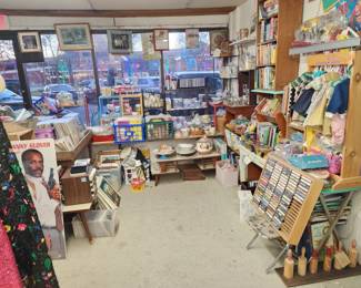 Vinyl albums, children clothing, cassettes, artwork