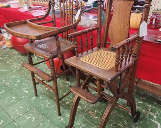 Antique children's high chairs