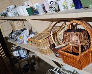 Pots and baskets.