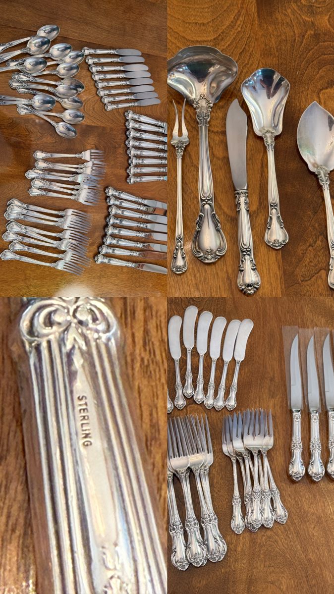 -GORHAM STERLING CHANTILLY SERVICE FOR 8       -GORHAM IMPERIAL CHRYSANTHEMUM SPOONS   -INTERNATIONAL STERLING OLD ROSE                              -ANN LOUISE STERLING 