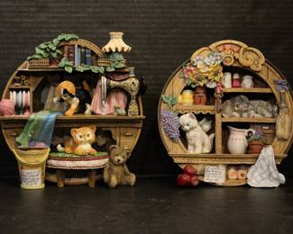 2 The Hamilton Collection's "Knick Knack Kitty Cats" series. "Kittens in the yarn" collector's plate or "Kittens in the Cupboard", Enesco, 1996, 7". These items can be shipped.