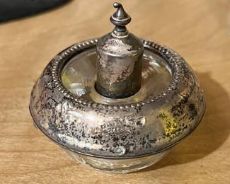 A Vintage Frank M. Whiting 925 Sterling Silver And Glass Table Lighter, with various miscellaneous items.
These items can be shipped.