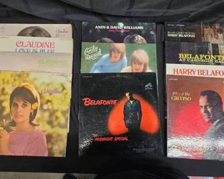 SH155Harry Belafonte, Claudine and Andy  David Williams LPs
