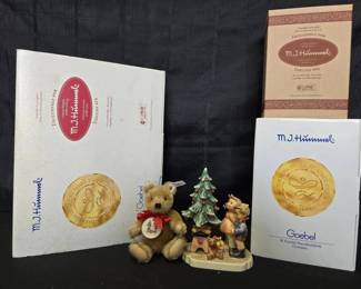 SH239Hummel WONDER OF CHRISTMAS WITH STEIFF TEDDY BEAR 1394 In box