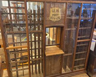 Outstanding oak Post office teller window.
