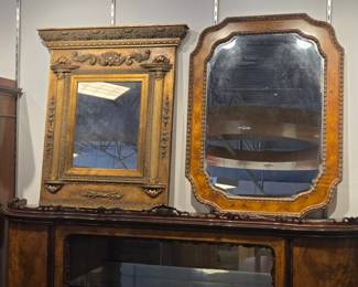 Modern decorator beveled glass mirrors.