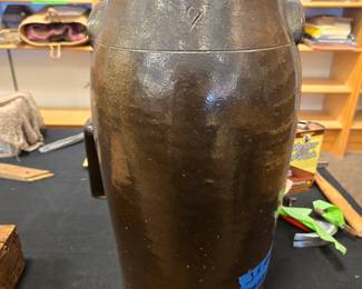 J.F. Hewell Gillsville Ga. signed 4 gallon churn.