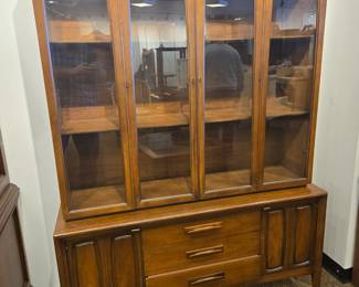 2 piece Mid Century Modern china cabinet.
