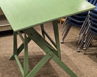 Early drafting table w/original green paint.