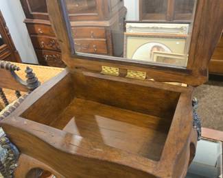 Open view french display case.