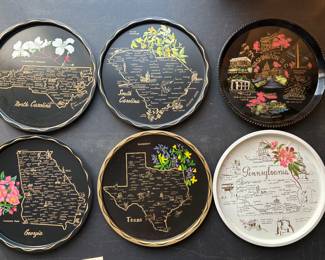 Metal Souvenir State Tray Collection