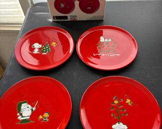 Snoopy / Peanuts Waechtersbach Christmas Plates w/Box
