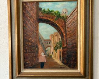 "Via Dolorosa" Street Jesus Carried the Cross On, Signed June 1970