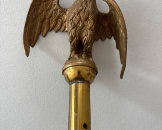 Brass American Eagle Flagpole Topper - Architectural Piece