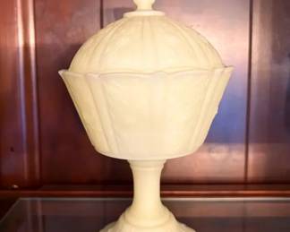 Fenton Custard Glass Compote