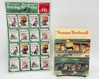 106 NormanRockwellHolidayGiftTags1997EngagementBookCalendar