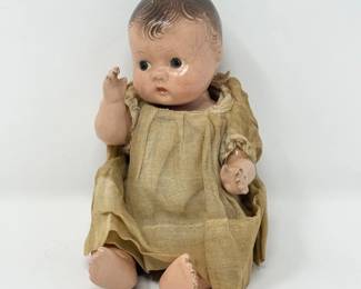 87 Early20thCenturyGermanCompositionBabyDoll
