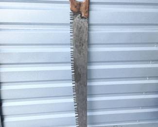 4 VintageOneManCrosscutSawwWoodenHandles