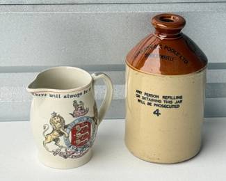 123 VintageStantonStonewareJugEarthenwarePitcher