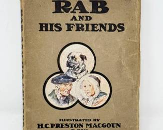 59 AntiqueBookRabbandHisFriendswAttachedHistoricNewsArticle