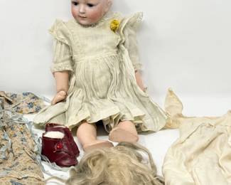 79 AntiqueArmandMarseilleGermanBisqueSocketHeadChildDoll