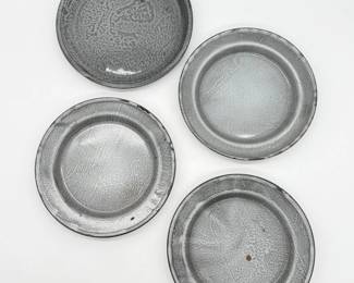 18 VintageGrayGranitewareEnamelwarePlates