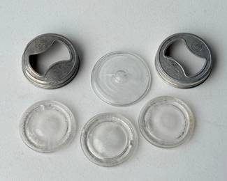 127 VintagePrestoAluminumScrewBandsGlassCanningJarLidInserts