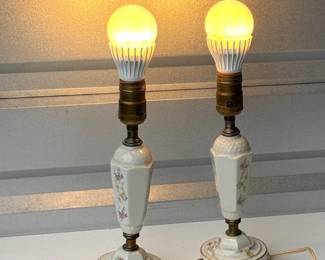 125 VintagePorcelainBoudoirTableLamps