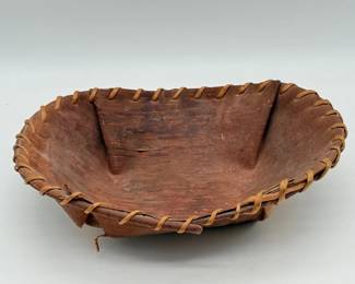 81 VintageNativeAmericanBirchbarkBasket