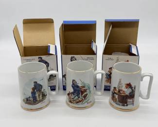 43 VintageNormanRockwellSeafarersCollectionPorcelainTankards
