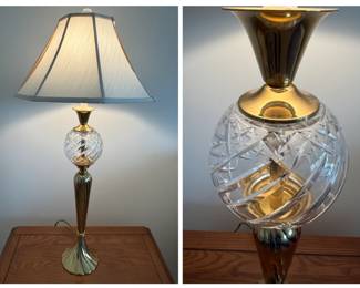 Brass and Glass Table Lamp