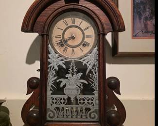 Antique Ansonia King Oak Parlor Clock