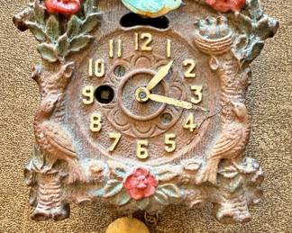 August C. Keebler Co. Miniature Cuckoo-Style Pendulette Clock 