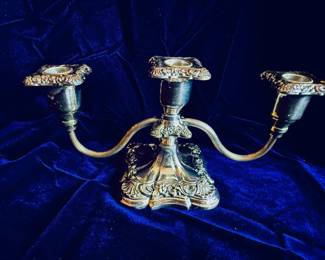 Old English Poole Silver Co. Candelabra 