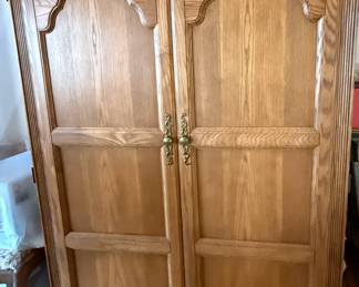 Office Armoire with Fold Down Desk 