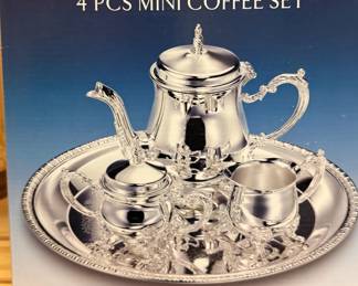 Silver Plated 4 Piece Mini Coffee Set 
